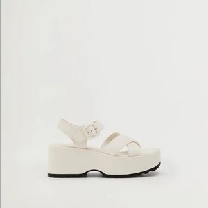 White platform sandals mango
